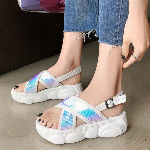 retro sneakers women sandals cross strap platform flat comfort casual shoes ladies walk work daily sequined 34-43, Black
retro sneakers women sandals cross strap platform flat comfort casual shoes ladies walk work daily sequined 34-43, Black