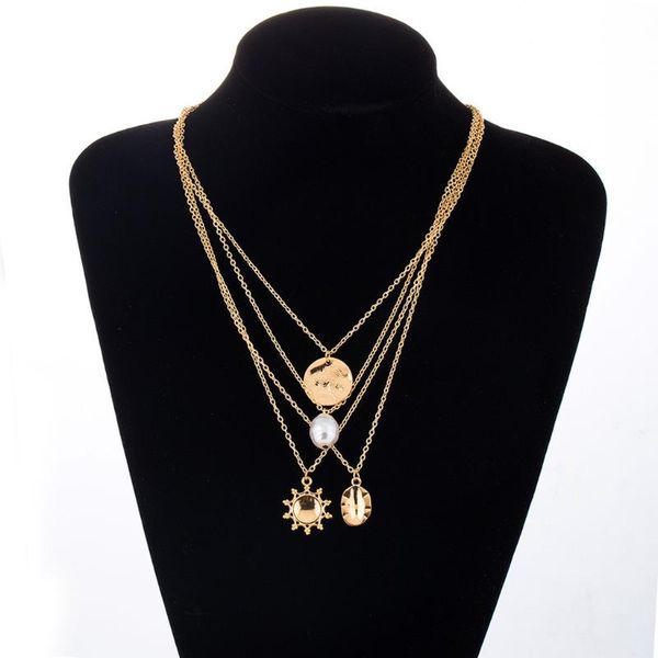 pendant necklaces fashion simple geometric alloy black drop oil round cross multi-layer ladies decoration special offer lithe creative neckl, Silver
pendant necklaces fashion simple geometric alloy black drop oil round cross multi-layer ladies decoration special offer lithe creative neckl, Silver