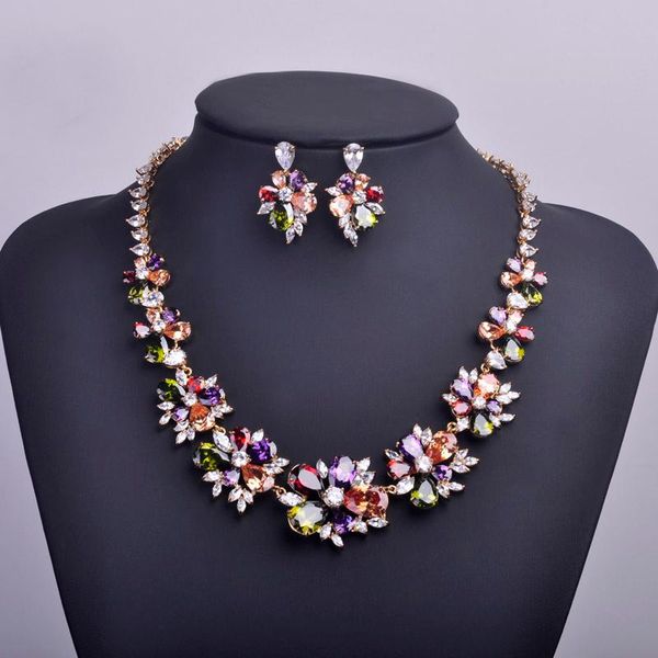 earrings & necklace mechosen luxury bridal wedding jewelry sets statement cubic zirconia flower collier brincos crystal bijuterias, Silver
earrings & necklace mechosen luxury bridal wedding jewelry sets statement cubic zirconia flower collier brincos crystal bijuterias, Silver