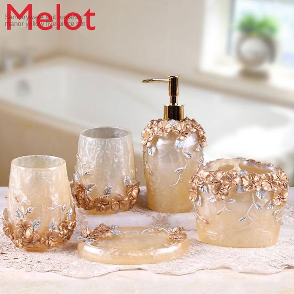 five-piece bathroom set resin washing toilet supplies tooth glass suit cup decoration bath accessory
five-piece bathroom set resin washing toilet supplies tooth glass suit cup decoration bath accessory