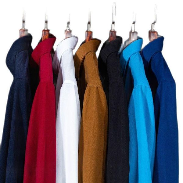 men's casual shirts corduroy fabric men shirt spring and autumn fashion slim lapel business 6xl long sleeve formal dress 5xl, White;black
men's casual shirts corduroy fabric men shirt spring and autumn fashion slim lapel business 6xl long sleeve formal dress 5xl, White;black