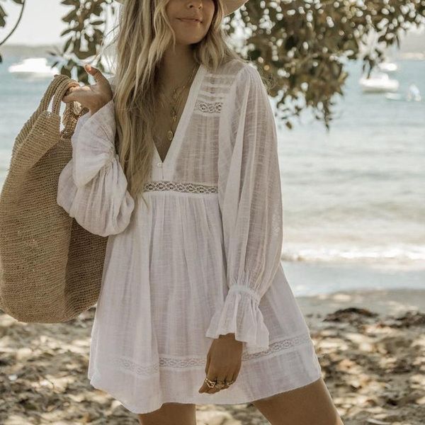 women's swimwear strand cover up bademode spitze patchwork pareos kleid v-ausschnistrand sommer kaftan badeanzug sarong ba, White;black
women's swimwear strand cover up bademode spitze patchwork pareos kleid v-ausschnistrand sommer kaftan badeanzug sarong ba, White;black