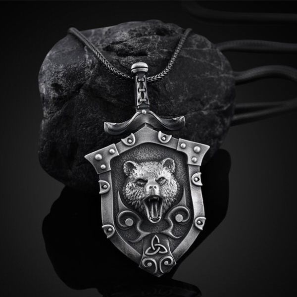 necklace designer hip hop brown bear shield metal pendant punk style men's accessories products 2021 womens mens luxury, Silver
necklace designer hip hop brown bear shield metal pendant punk style men's accessories products 2021 womens mens luxury, Silver