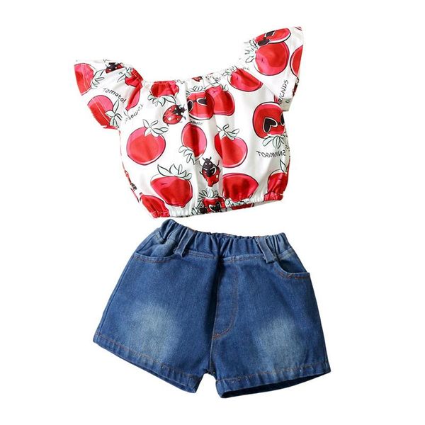 clothing sets est 2pieces kids girls suit set, cute cherry print boat neck short sleeve + denim shorts for toddler, 3-24 months, White
clothing sets est 2pieces kids girls suit set, cute cherry print boat neck short sleeve + denim shorts for toddler, 3-24 months, White