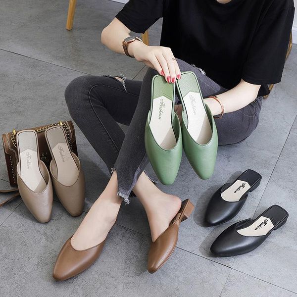 baotou half slippers women summer lazy shoes korean fashion all-match single sandals zapatos para mujer 2021, Black
baotou half slippers women summer lazy shoes korean fashion all-match single sandals zapatos para mujer 2021, Black
