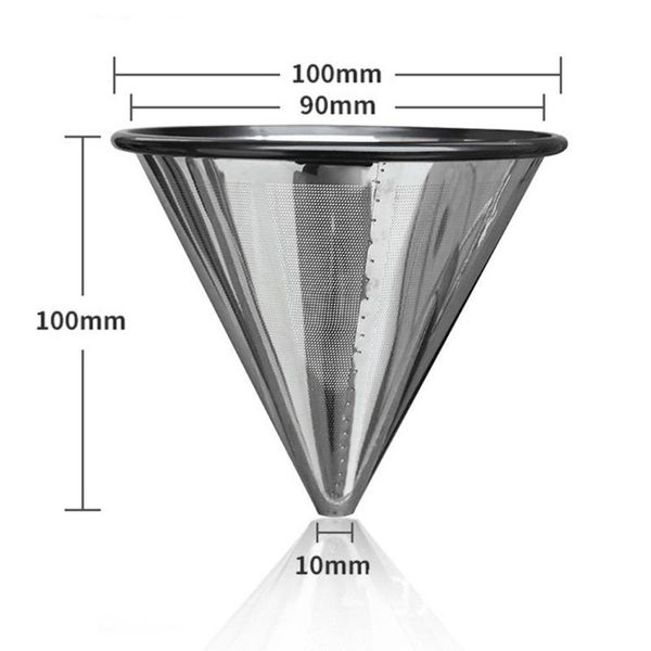 coffee filters 1pc reusable stainless steel pour over filter cone dripper maker kitchen supplies
coffee filters 1pc reusable stainless steel pour over filter cone dripper maker kitchen supplies