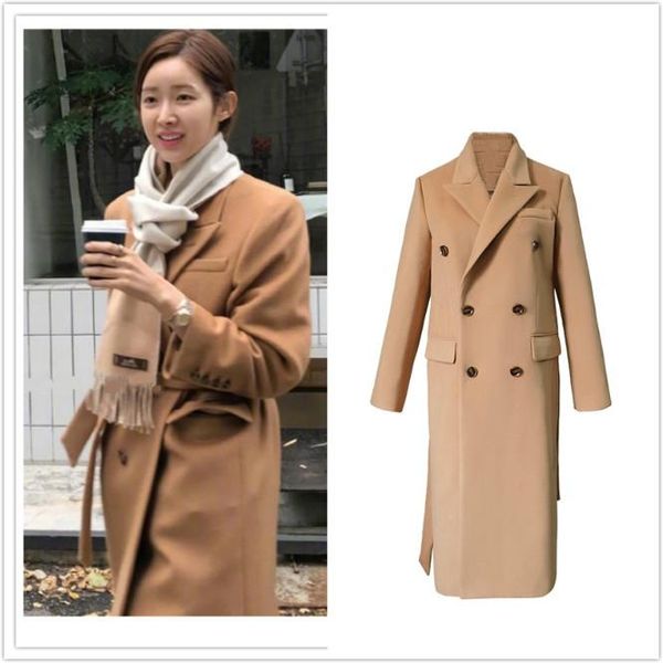 women's wool & blends 2021 autumn winter simple fashion temperament coat camel woolen suit long loose korean jacket, Black
women's wool & blends 2021 autumn winter simple fashion temperament coat camel woolen suit long loose korean jacket, Black