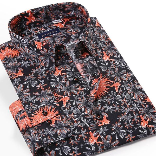 men's casual shirts mens beach floral printed holiday cotton shirt pocketless design long sleeve standard-fit flowers hawaiian blouse, White;black
men's casual shirts mens beach floral printed holiday cotton shirt pocketless design long sleeve standard-fit flowers hawaiian blouse, White;black