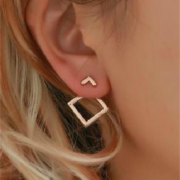 simple geometric hollow out metal square diamond earrings with versatile temperament, Golden
simple geometric hollow out metal square diamond earrings with versatile temperament, Golden