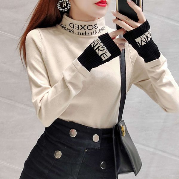 women's sweaters sweatersautumn and winter half high collar embroidery stitching fake two pieces of foreign style bottomed knitwear lon, White;black
women's sweaters sweatersautumn and winter half high collar embroidery stitching fake two pieces of foreign style bottomed knitwear lon, White;black