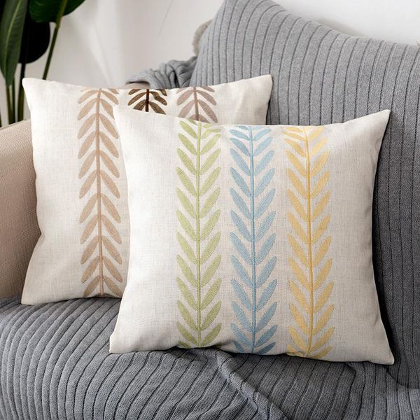 sugan life modern simple cotton and linen embroidered leaves pillow sofa cushion car cover cushion/decorative
sugan life modern simple cotton and linen embroidered leaves pillow sofa cushion car cover cushion/decorative