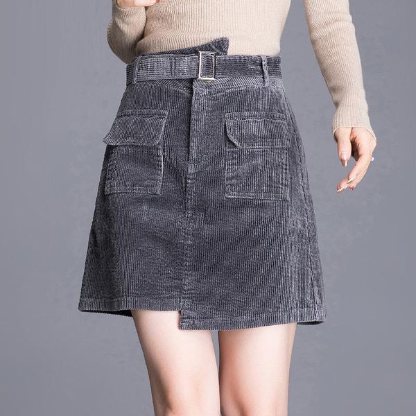 skirts fall winter casual woman high waisted pockets irregular grey black army green corduroy skirt , korean 4xl mini for women
skirts fall winter casual woman high waisted pockets irregular grey black army green corduroy skirt , korean 4xl mini for women