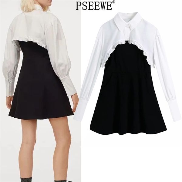 patchwork black mini knitted dress women long sleeve chic woman fashion streetwear crop white shirt 2 piece set 210519, Black;gray
patchwork black mini knitted dress women long sleeve chic woman fashion streetwear crop white shirt 2 piece set 210519, Black;gray