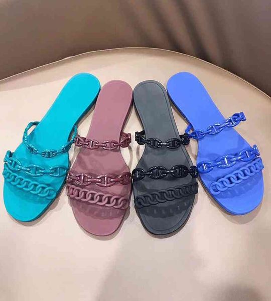 sandals women fashion flat slides sandal rivage chaine d'ancre slipper designer shoes balck blue 7 colors beach party with box 2rfp, Black
sandals women fashion flat slides sandal rivage chaine d'ancre slipper designer shoes balck blue 7 colors beach party with box 2rfp, Black