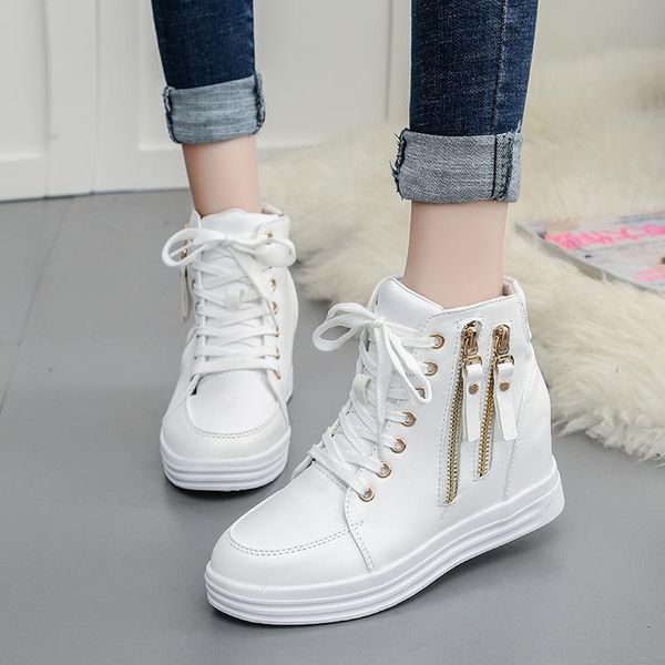 boots autumn winter women high-shoes vulcanized pu leather lace-up flats fashion sneakers ankle platform heighten, Black
boots autumn winter women high-shoes vulcanized pu leather lace-up flats fashion sneakers ankle platform heighten, Black