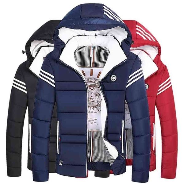men's winter thick short coat youth warm cotton jacket single-breasted casual hooded 210913, Black
men's winter thick short coat youth warm cotton jacket single-breasted casual hooded 210913, Black