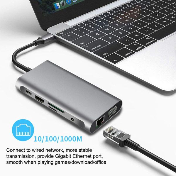 hubs usb 3.0 multiport hub adapter 10 in 1 type c vga pd game peripheral tools accessorie
hubs usb 3.0 multiport hub adapter 10 in 1 type c vga pd game peripheral tools accessorie