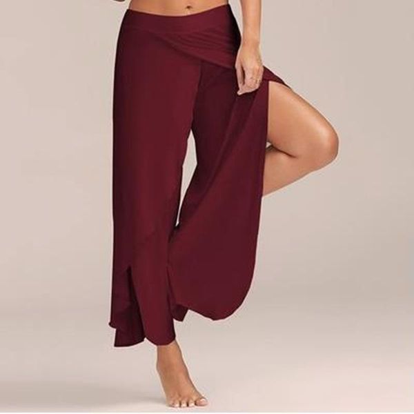 women's pants & capris oeak 2021 women chiffon irregular side causal wide leg split trousers female elastic wasit autumn, Black;white
women's pants & capris oeak 2021 women chiffon irregular side causal wide leg split trousers female elastic wasit autumn, Black;white