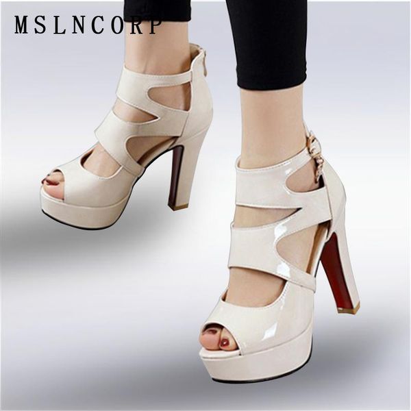 dress shoes plus size 34-50 patent leather women sandals high heels summer fashion female gladiator platform elegant party pumps, Black
dress shoes plus size 34-50 patent leather women sandals high heels summer fashion female gladiator platform elegant party pumps, Black