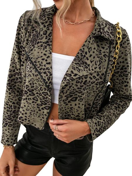 women's jackets autumn and winter suede casual leopard print long sleeve zipper jacket women fashion coat, Black;brown
women's jackets autumn and winter suede casual leopard print long sleeve zipper jacket women fashion coat, Black;brown