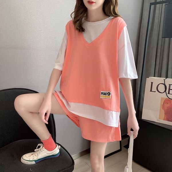 two piece dress summer sweat suits women cotton false pieces outfits -piece set and pants casual sports suit female loose shor, White
two piece dress summer sweat suits women cotton false pieces outfits -piece set and pants casual sports suit female loose shor, White