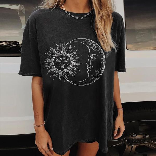women's blouses & shirts vintage sun and moon printed pattern casual short sleeve blouse ropa de verano mujer vêtements femme 2021, White
women's blouses & shirts vintage sun and moon printed pattern casual short sleeve blouse ropa de verano mujer vêtements femme 2021, White