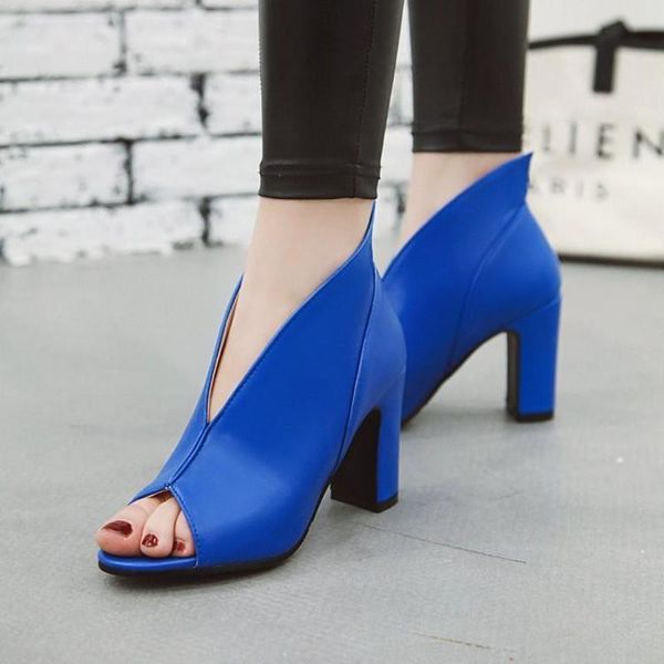 dress shoes us4-11 womens peep toe v-collar block high heel pu leather pumps ankle sandals british style 6colors plus size g02, Black
dress shoes us4-11 womens peep toe v-collar block high heel pu leather pumps ankle sandals british style 6colors plus size g02, Black