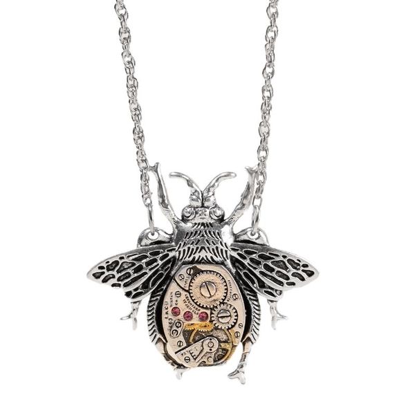 pendant necklaces cute bee gear necklace vintage steampunk ancient copper mechanical animal jewelry accessories, Silver
pendant necklaces cute bee gear necklace vintage steampunk ancient copper mechanical animal jewelry accessories, Silver