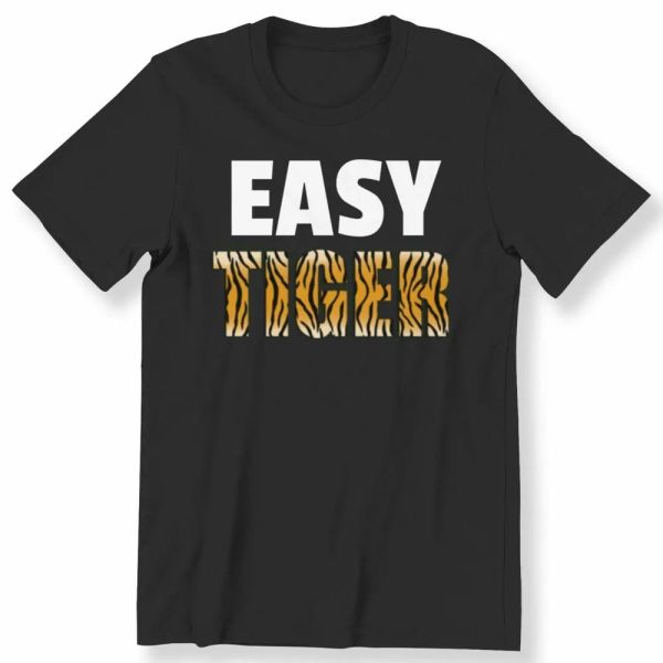 Easy Tiger T-shirt Animal Print Mens Ladies T-Shirt 100% Cotton DTG printed, White;black
Easy Tiger T-shirt Animal Print Mens Ladies T-Shirt 100% Cotton DTG printed, White;black