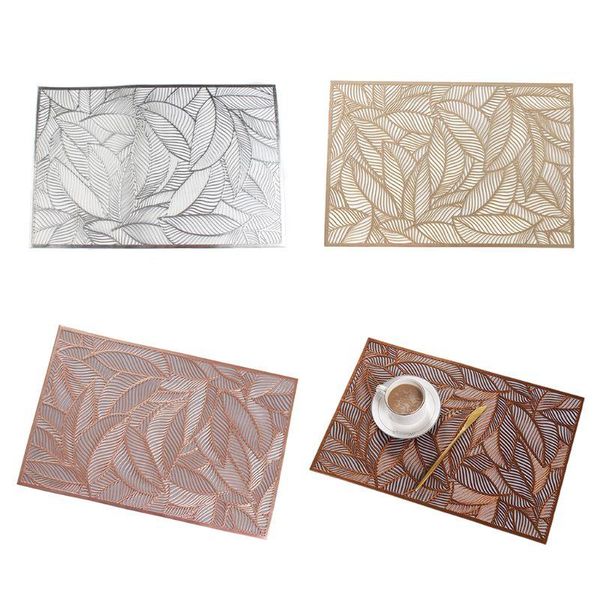 table runner rectangle leaf gilded non-slip pvc placemat washable hollow mat pad for kitchen dining decor
table runner rectangle leaf gilded non-slip pvc placemat washable hollow mat pad for kitchen dining decor