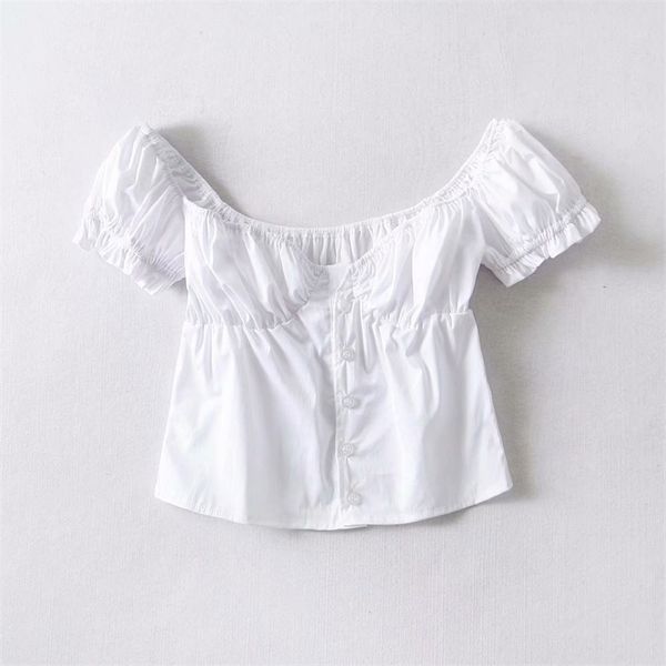 summer for women blouses white crop puff sleeve blouse shirts ruffle streetwear korean fashion clothing 210521
summer for women blouses white crop puff sleeve blouse shirts ruffle streetwear korean fashion clothing 210521