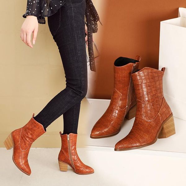 boots women ankle color snakeskin pattern plaid embossing winter plus size 22-27 cm ladies zipper high heel, Black
boots women ankle color snakeskin pattern plaid embossing winter plus size 22-27 cm ladies zipper high heel, Black