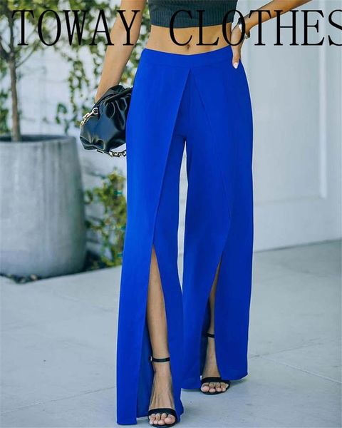 women's pants & capris women fashion casual plain solid color slit wide leg long chic daily, Black;white
women's pants & capris women fashion casual plain solid color slit wide leg long chic daily, Black;white