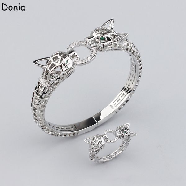 donia jewelry luxury bangle european and american fashion classic double-headed leopard copper micro-inlaid zircon bracelet ring set ladies, Black
donia jewelry luxury bangle european and american fashion classic double-headed leopard copper micro-inlaid zircon bracelet ring set ladies, Black