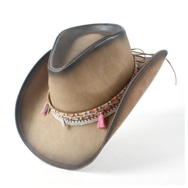 cloches retro vintage wide brim leather cowboy cowgirl western hat with tassel braid band size 58-59cm, Blue;gray
cloches retro vintage wide brim leather cowboy cowgirl western hat with tassel braid band size 58-59cm, Blue;gray