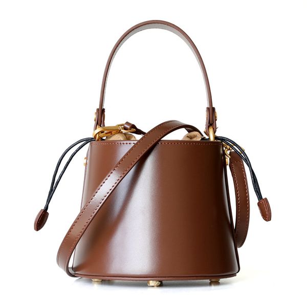 design handbag niche designer bag mini bucket bag female minibag leather one shoulder messenger, Red;black
design handbag niche designer bag mini bucket bag female minibag leather one shoulder messenger, Red;black