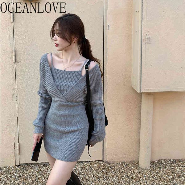 fake 2 pcs femme robe knitted high waist stretch bodycon mini dresses solid spring autumn ins woman dress 19439 210415, Black;gray
fake 2 pcs femme robe knitted high waist stretch bodycon mini dresses solid spring autumn ins woman dress 19439 210415, Black;gray