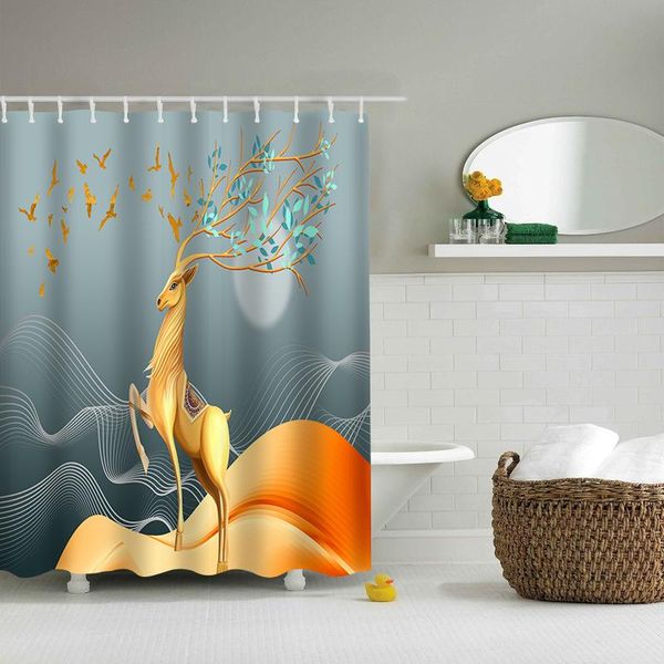 shower curtains deer pattern waterproof and mildew proof curtain printing bathroom decor 
shower curtains deer pattern waterproof and mildew proof curtain printing bathroom decor