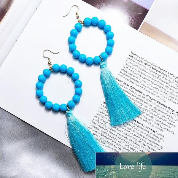 bohemia long bead tassel earring trend joker big hanging statement drop party gifts new circle round earrings for women jewelry, Silver
bohemia long bead tassel earring trend joker big hanging statement drop party gifts new circle round earrings for women jewelry, Silver