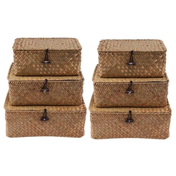 storage baskets woven wicker bins with lid - set of 6 rectangular seagrass basket/storage basket for shelf organizer
storage baskets woven wicker bins with lid - set of 6 rectangular seagrass basket/storage basket for shelf organizer