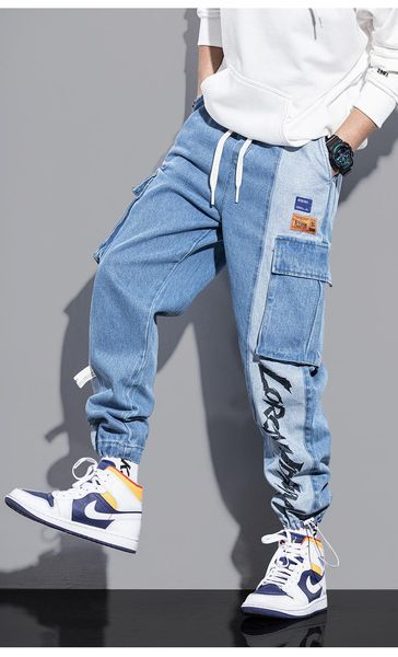 men's jeans fashion hip hop loose pants baggy cargo mens autumn trousers males high street streetwear, Blue
men's jeans fashion hip hop loose pants baggy cargo mens autumn trousers males high street streetwear, Blue