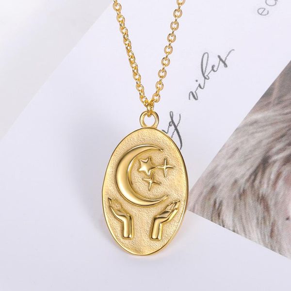 pendant necklaces necklace for women golden oval embossed hand holding star moon romantic shell beautiful wishing stone stainless steel jewe, Silver
pendant necklaces necklace for women golden oval embossed hand holding star moon romantic shell beautiful wishing stone stainless steel jewe, Silver