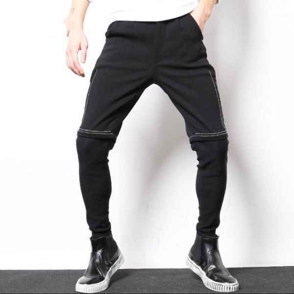 autumn men's personality trend comfortable long length pants slim casual harem plus size stage hip-hop costumes, Black
autumn men's personality trend comfortable long length pants slim casual harem plus size stage hip-hop costumes, Black