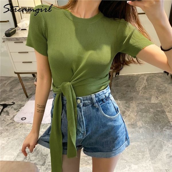 thin knitted t shirt women summer tshirt woman short sleeve lace up t shirts women summer ice silk t-shirt for ladies 210421, White
thin knitted t shirt women summer tshirt woman short sleeve lace up t shirts women summer ice silk t-shirt for ladies 210421, White
