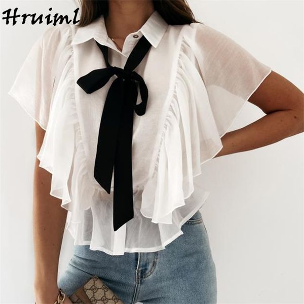 blouses and shirt women ruffles fashion causal plus size elegant women's summer office lady lace-up chiffion 210513, White
blouses and shirt women ruffles fashion causal plus size elegant women's summer office lady lace-up chiffion 210513, White