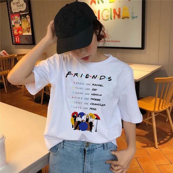 friends tv show clothing women korean 90s tee graphic girl kawaii summer, White
friends tv show clothing women korean 90s tee graphic girl kawaii summer, White