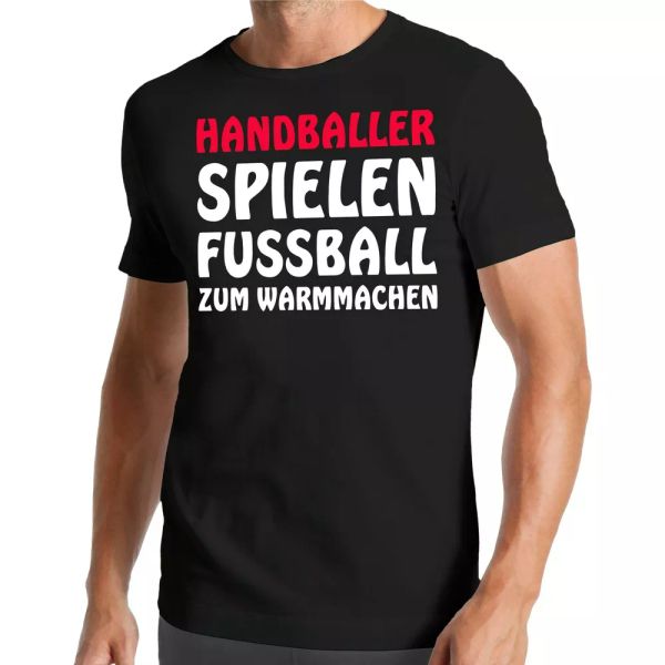 handball play football to warm up t-shirt | sport | jersey | ball, White;black 
handball play football to warm up t-shirt | sport | jersey | ball, White;black