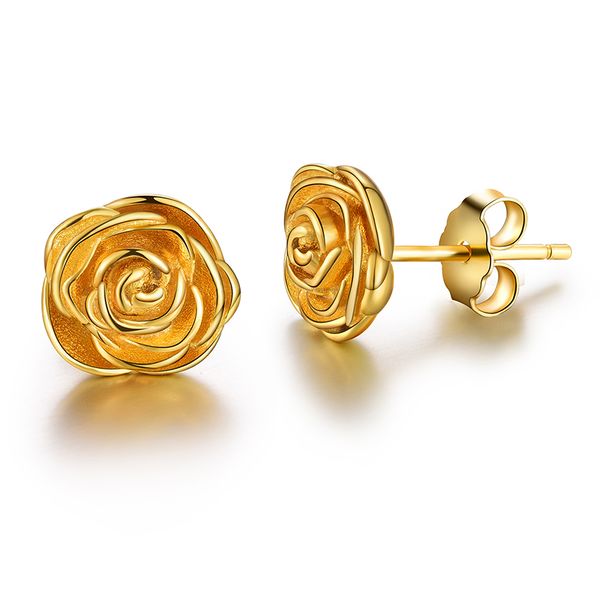 stylever 18k gold real 925 sterling silver rose stud earrings elegant flower earrings jewelry for women and girls, Golden;silver
stylever 18k gold real 925 sterling silver rose stud earrings elegant flower earrings jewelry for women and girls, Golden;silver
