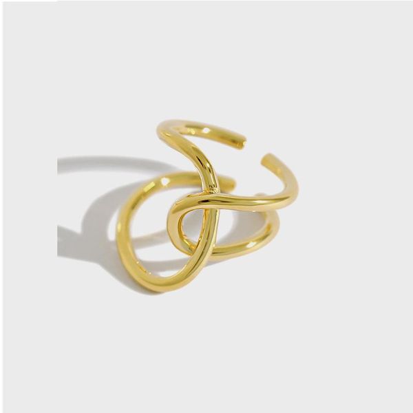 real 925 sterling silver rings for women lines twisted simple adjustable minimalist jewelry korean trendy accessories cluster, Golden;silver
real 925 sterling silver rings for women lines twisted simple adjustable minimalist jewelry korean trendy accessories cluster, Golden;silver
