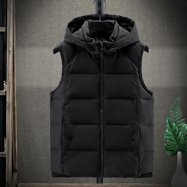 men's vests 2021 autumn winter casual cotton-padded vest removable hat hood waistcoat warm sleeveless jacket zipper coat clothes,a915, Black;white
men's vests 2021 autumn winter casual cotton-padded vest removable hat hood waistcoat warm sleeveless jacket zipper coat clothes,a915, Black;white